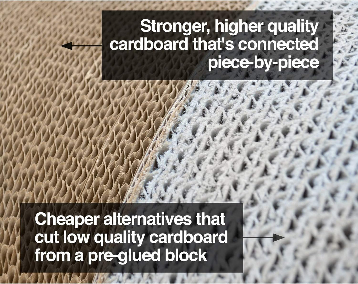 Three-Sided Vertical Cat Scratching Post - Dimensions: 18" x 10.5" x 15.9