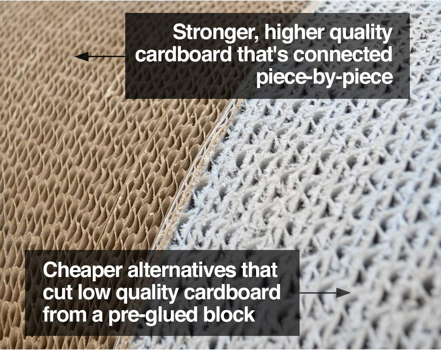 Three-Sided Vertical Cat Scratching Post - Dimensions: 18" x 10.5" x 15.9