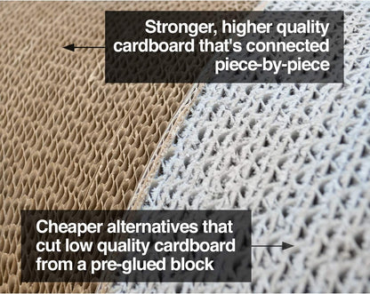 Three-Sided Vertical Cat Scratching Post - Dimensions: 18" x 10.5" x 15.9