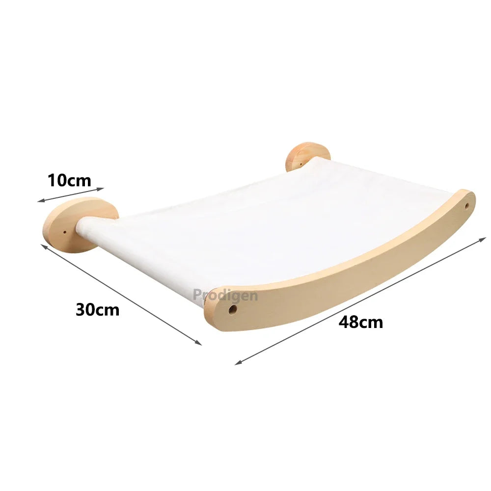 Cat Wall Climbing Shelf and Scratching Post with Hiding House - Multi-Level Pet Furniture Accessories