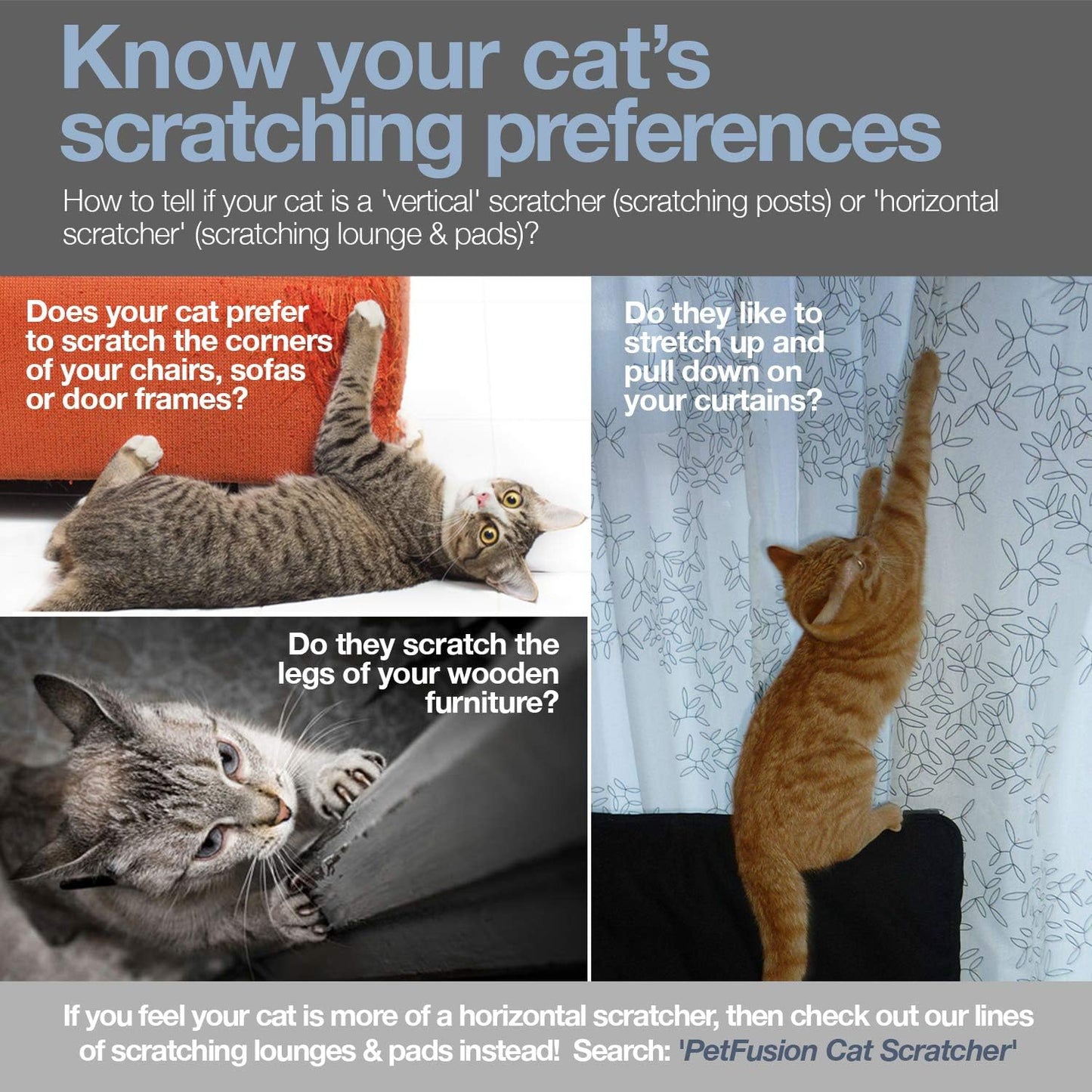 Three-Sided Vertical Cat Scratching Post - Dimensions: 18" x 10.5" x 15.9