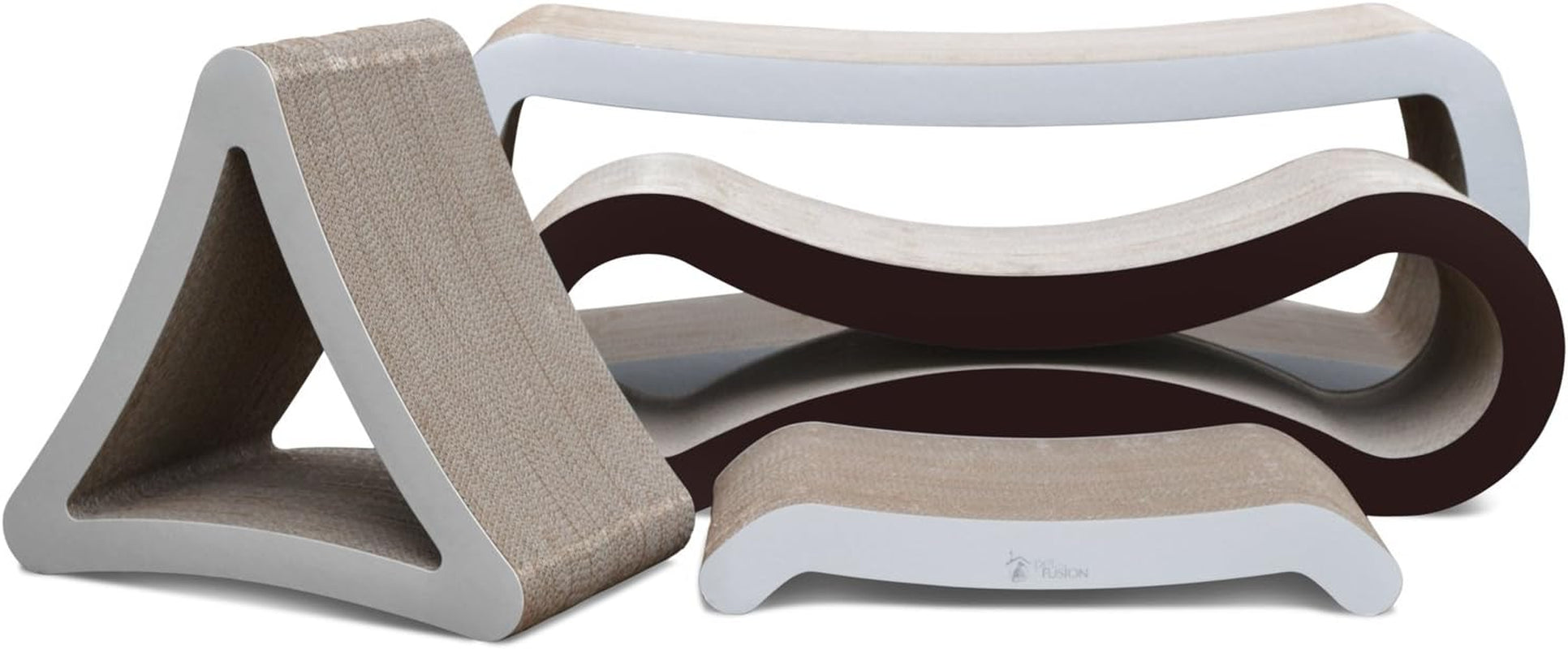 Three-Sided Vertical Cat Scratching Post - Dimensions: 18" x 10.5" x 15.9