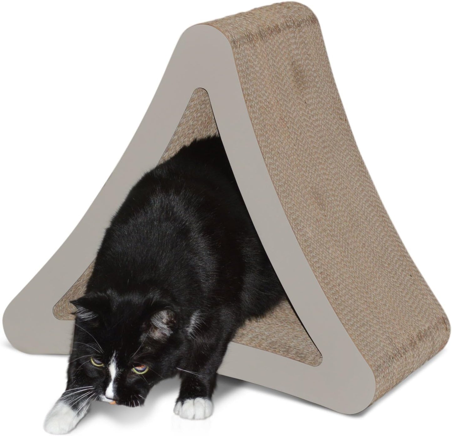 Three-Sided Vertical Cat Scratching Post - Dimensions: 18" x 10.5" x 15.9
