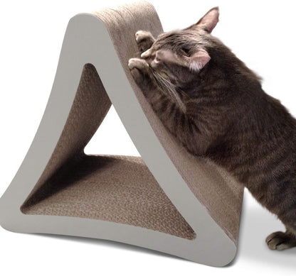 Three-Sided Vertical Cat Scratching Post - Dimensions: 18" x 10.5" x 15.9