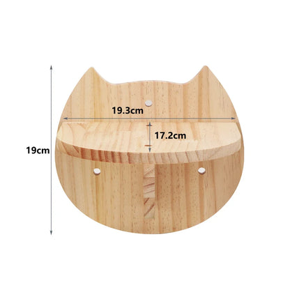 Cat Wall Climbing Shelf and Scratching Post with Hiding House - Multi-Level Pet Furniture Accessories